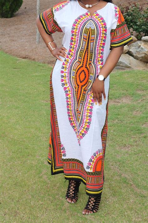 Dashiki Dressdashiki Kaftan Dresssummer Dressmaxi Etsy Summer Maxi Dress Boho Robes