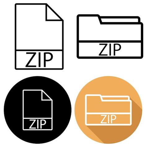 Vector De Icono De Archivo Zip Vector Premium