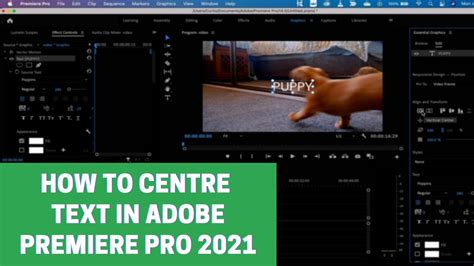 How To Center Text In Premiere Pro Cc Youtube