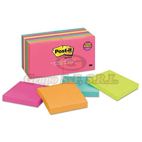 Post It 3x3 Neon 3m Surt 654 14an