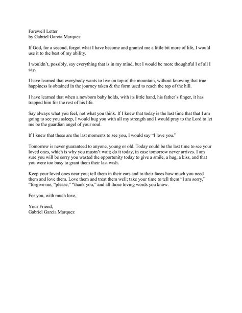 40+ Free Printable Farewell Letter Templates [Word]