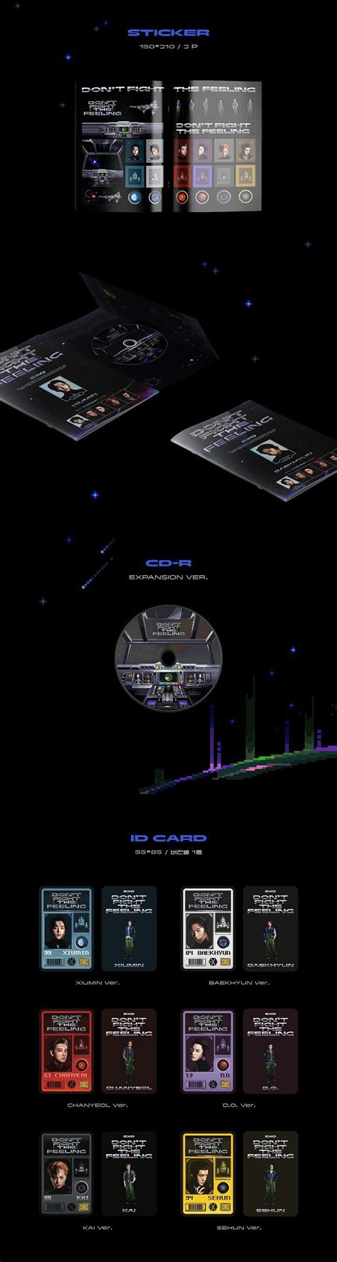 YESASIA: EXO Special Album - DON'T FIGHT THE FEELING (Expansion Version) (Random Version) CD ...