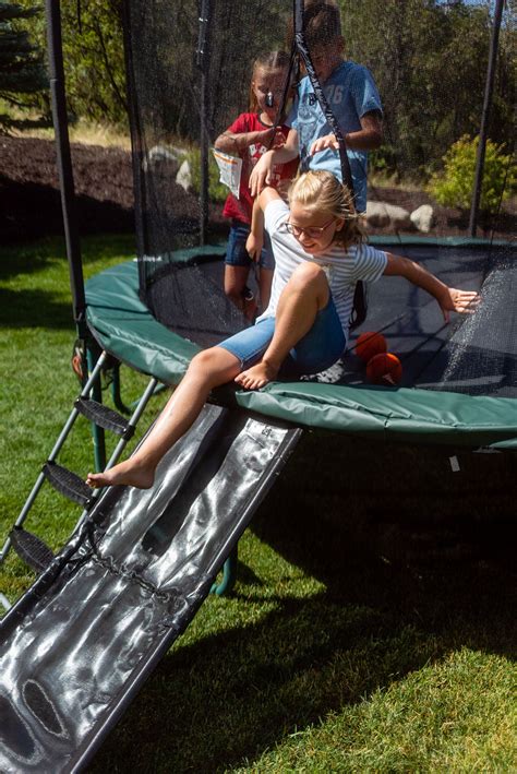 Jump Slider Trampoline Slide | Better Than a Ladder - Outdoor Product ...