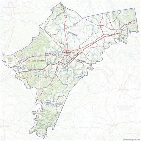 Map of Nelson County, Kentucky - Địa Ốc Thông Thái