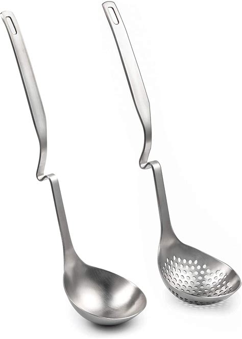 Hot Pot Ladle Hot Pot Strainer Scoops SUS Stainless Steel Slotted Spoon Soup Ladle For