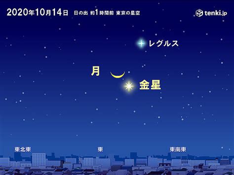 あす14日明け方 細い月と金星が接近 早起きして空を眺めよう ライブドアニュース