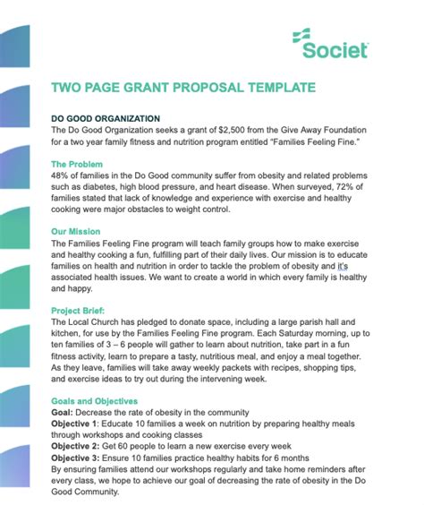 How To Write A 2 Page Grant Proposal With Templates