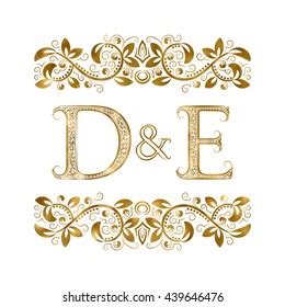 D Vintage Initials Logo Symbol Letters Stock Vector Royalty Free