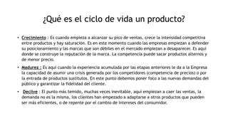 Ciclo De Vida De Un Producto Rafa PPT