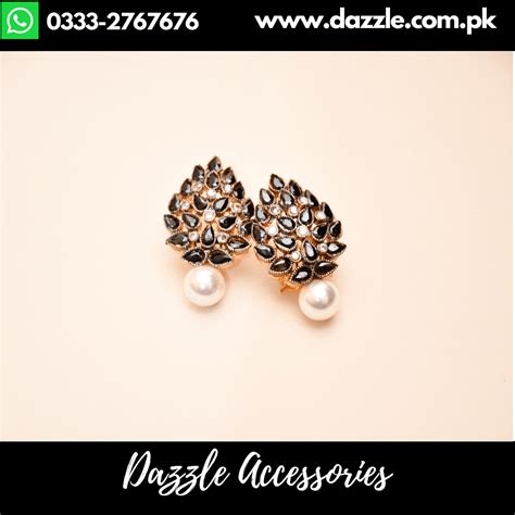 Black Pearl Earrings - Dazzle Accessories