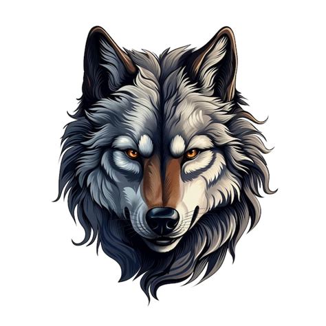 Premium Vector Cartoon Wolf Face Vector Design