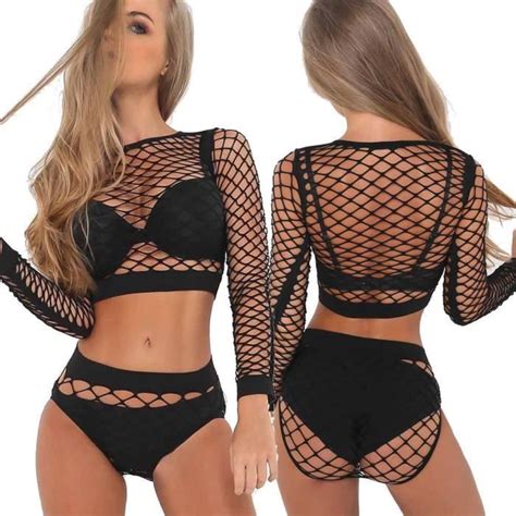 Robe Sexy Femmes Crochet Maille R Sille Maillots De Bain Plage Hauts Pantalon Ensemble Bikini
