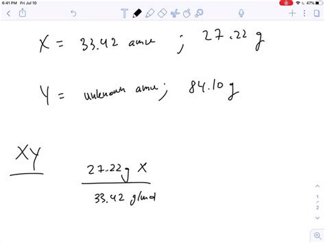 The atomic mass of element X is 33.42 amu. A 27.22 -g sample of X ...
