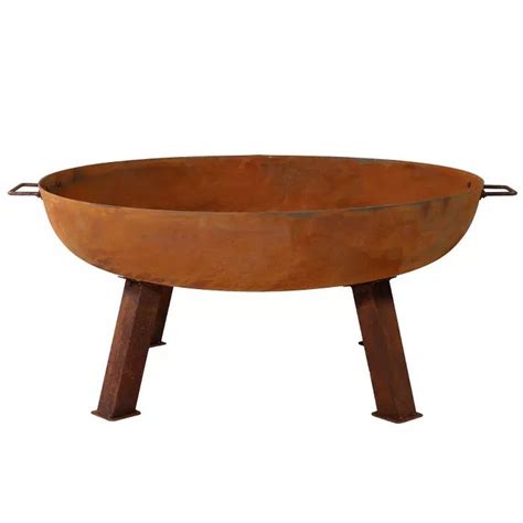 Sunnydaze Outdoor Camping Or Backyard Cast Iron Round Rustic Fire Pit