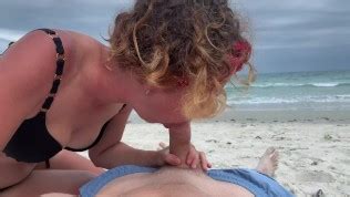 Deep Blowjob On The Beach Girl In Bikini Sucking Cock Cum Mouth Outdoors Free Porn Videos