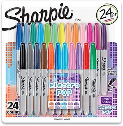 Sharpie Permanent Markers, Fine Point, 24-Pack, Assorted 2015 Colors ...