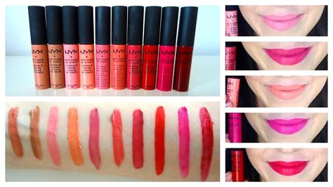 Nyx Soft Matte Lip Cream Lip Swatches Part Youtube