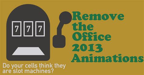 How To Disable Turn Off Excel 2013 S In Window Animations