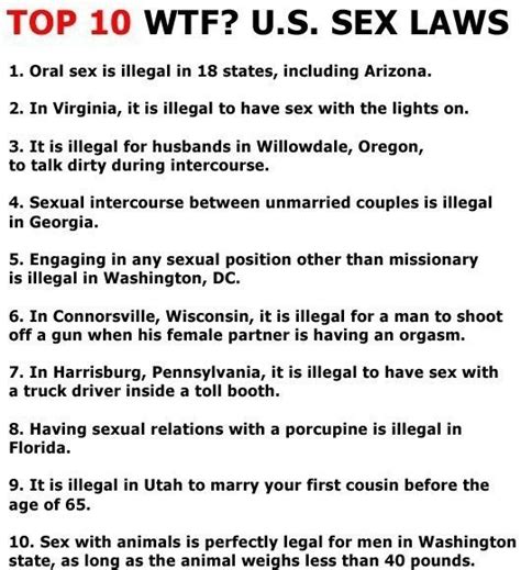 Top 10 Us Wtf Sex Laws Meme By Fhl09 Memedroid