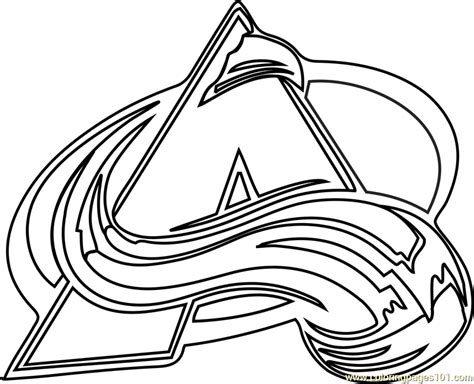 Colorado Avalanche Logo Coloring Page Free Nhl Coloring Pages