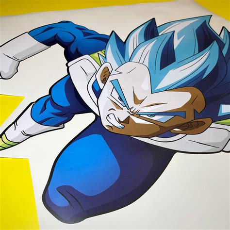 2x Pair Side Vegeta Blue Goku Super Saiyan Dragon Z DBZ Kai Anime Manga