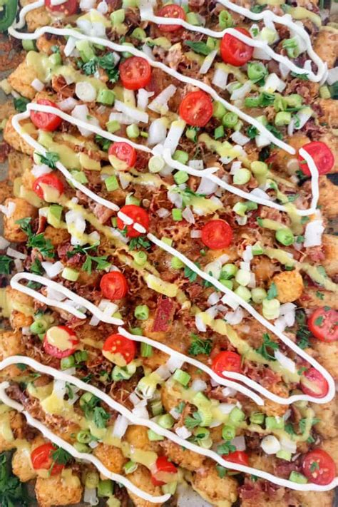 Tater Tot Nachos (Loaded Totchos) - Flavored Apron