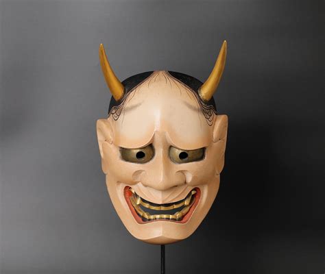 Japanese Hannya Mask Of A Jealous Female Serpent Demon Made By Douun At