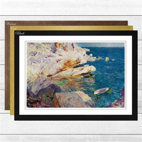 East Urban Home Sea Cliffs By Joaquin Sorolla Y Bastida Framed