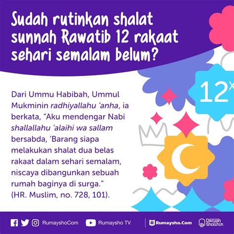 Rumaysho On Twitter Yuk Rutinkan Shalat Sunnah Rawatib 12 Rakaat