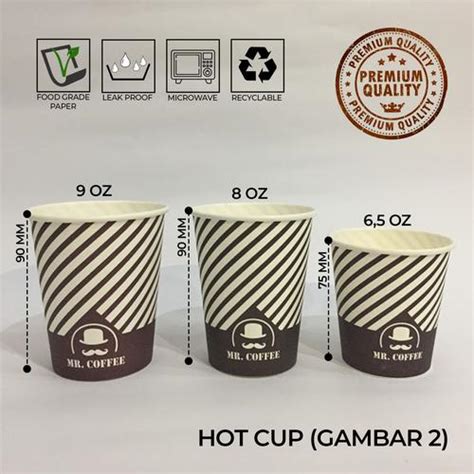 Jual Paper Hot Cup Gelas Kertas Putih Gambar VARIAN Oz Kab Tangerang Pack To You