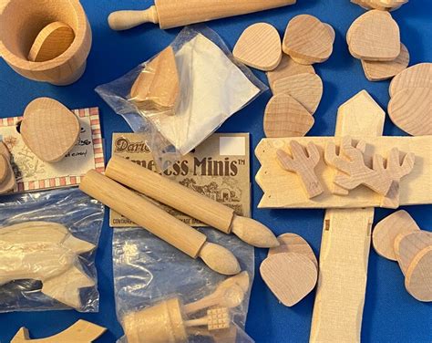 Assorted Wood Blanks, Unpainted Wood, Craft Pieces, Wood Craft Supplies ...