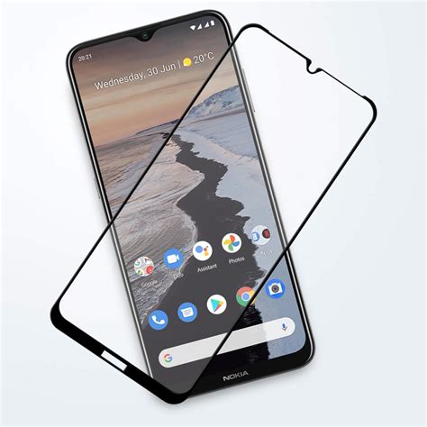 Full Tempered Glass Screen Protector For Nokia G10 G20 Black