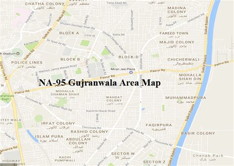 Gujranwala Pakistan Map