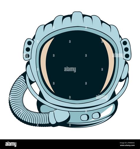 Astronaut helmet. Vector illustration of a human inventions. NASA logo ...