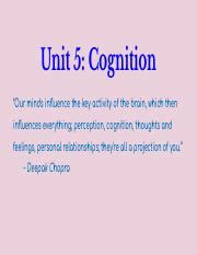 Unit Cognition Pdf Unit Cognition Our Minds In Uence The Key