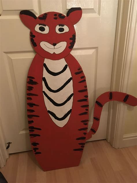 Cardboard Tiger For Roll Play Area