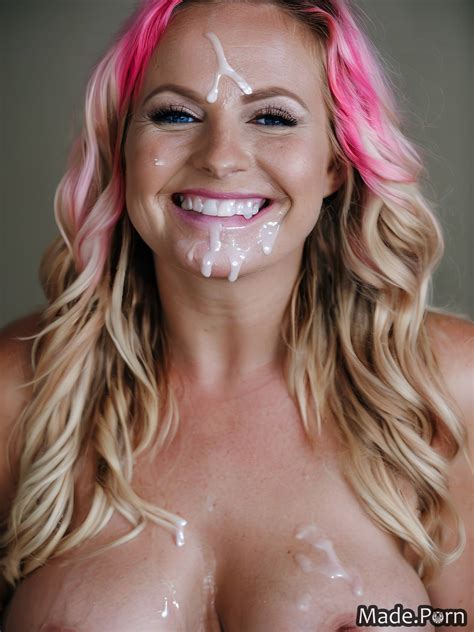 Porn Image Of Cumshot Close Up Facial Busty Orange Yellow Created By AI