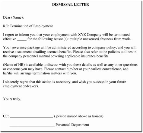 30 Sample Employment Termination Letter Example Document Template