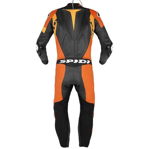 Tuta Spidi Warrior In Pelle Colore Nero Arancio Outletmoto Eu