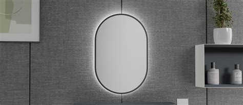 Led Illuminated Mirror Oval Incl Mirror Heating Warm Cold