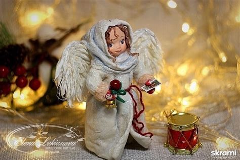 Купить Ватная игрушка Ангел Рождественский | Skrami.ru