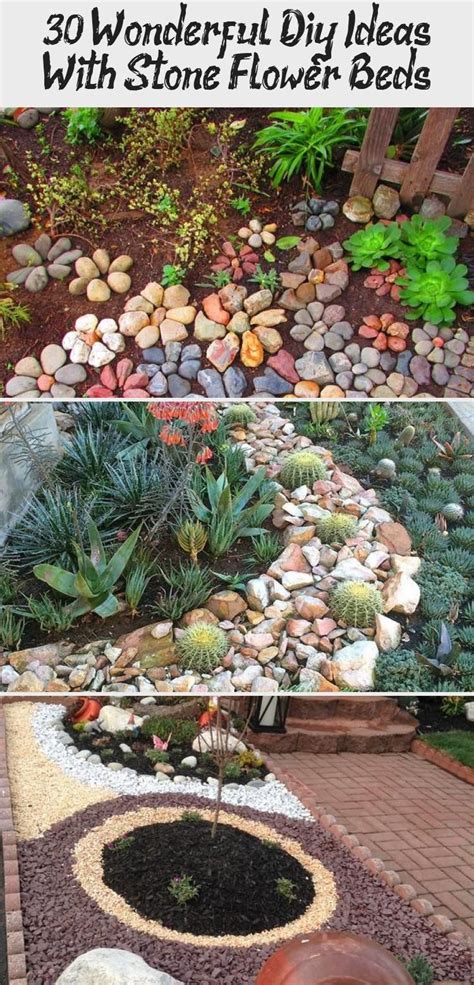 30 Wonderful DIY ideas with stone flower beds | My desired home # ...