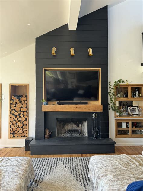 Fireplace Makeover Using Black Shiplap - The Modern Maeve