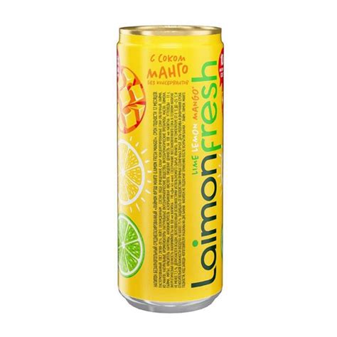 Напиток безалкогольный среднегазированный "Mango", Laimon Fresh, 0,33 л ...