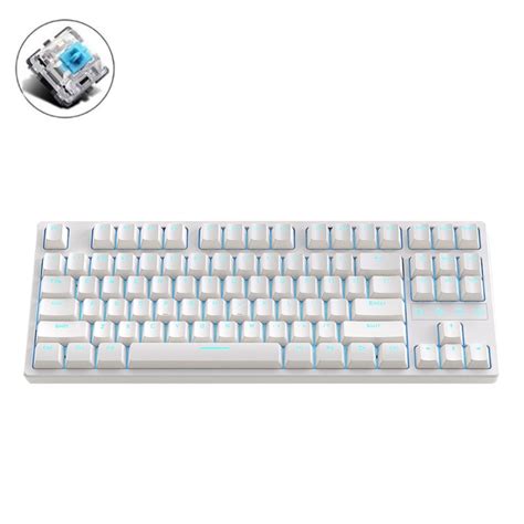 ZIYOU LANG K Keys Hot Swappable Wired Mechanical Keyboard M Green Shaft White Ice