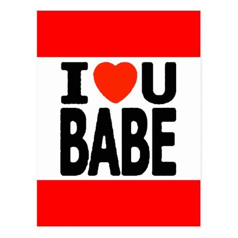 I Love You Babe Red Heart Dating Relationships Postcard Zazzle