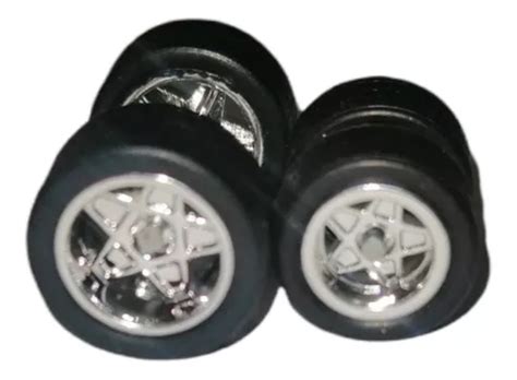 Set Llantas Goma Escala Custom Hot Wheels Rin Estrella Mebuscar M Xico