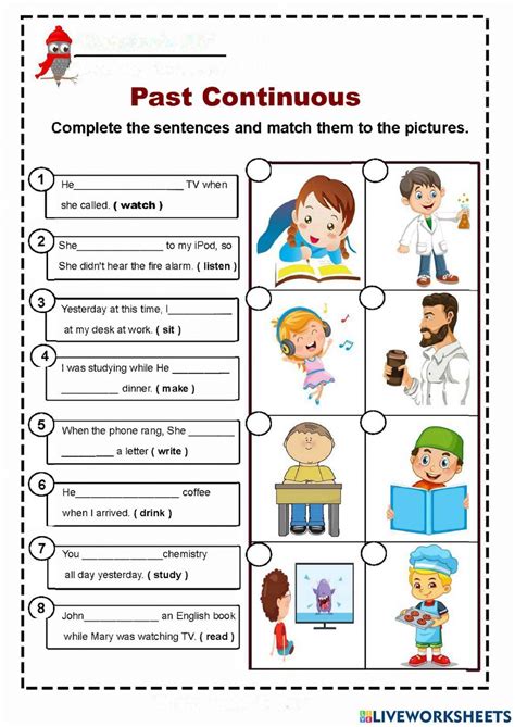 Past Continuous Tense Exercises Free Printable Past Continuous Tens ...