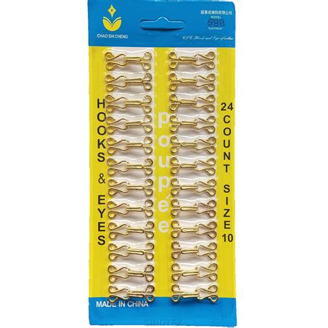 #7 крючки, застежки для одежды Sindtex золотые 24шт купить в Украине в ...