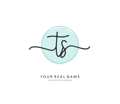 T S Ts Initial Letter Handwriting And Signature Logo A Concept